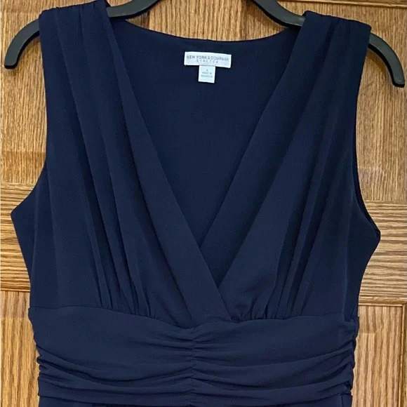 navy blue grecian dress Phase Eight Navy Blue & White Jersey 60" Long Maxi Grecian Dress 12